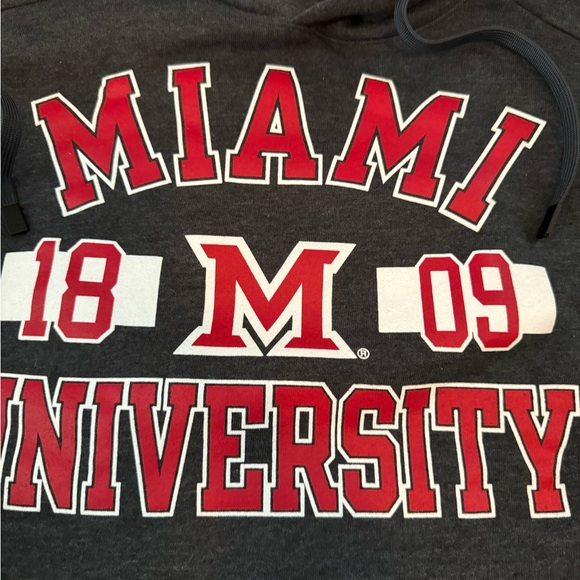 #266 MIAMI UNIVERSITY OF OXFORD OHIO GRAY RUSSELL ATHLETICS HOODIE LIKE NEW!!! - Picture 12 of 15